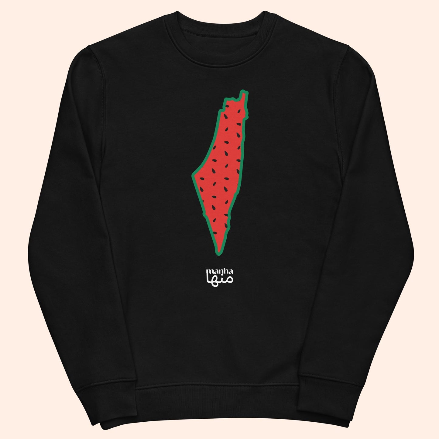 Palestine map watermelon 🍉 design Unisex Sweatshirt