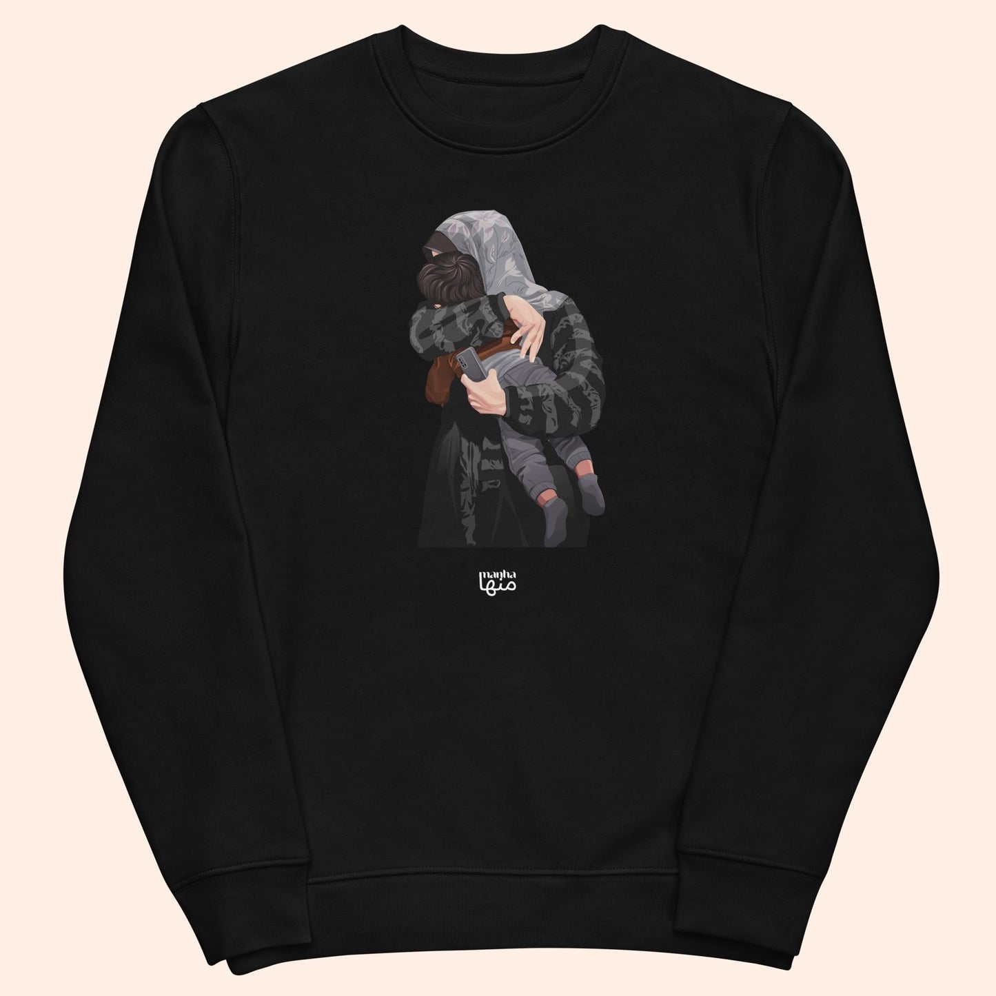 Palestinian mother holding her child for the last - Unisex Sweatshirt