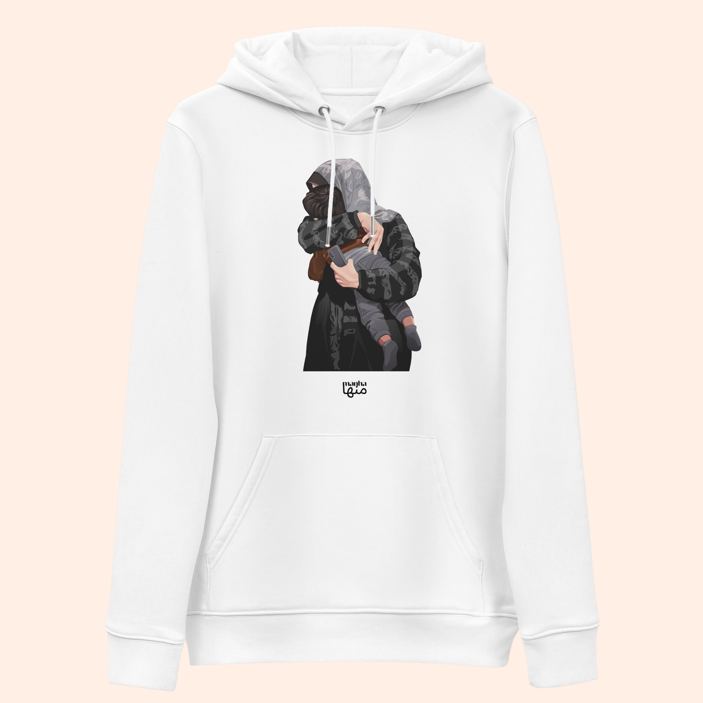 Palestinian mother holding her child for the last - Unisex Hoodie